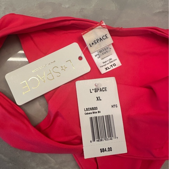 NWT! L*Space Cabana Bikini Bottom in Hot Cherry. Size XL $84 - Picture 4 of 5
